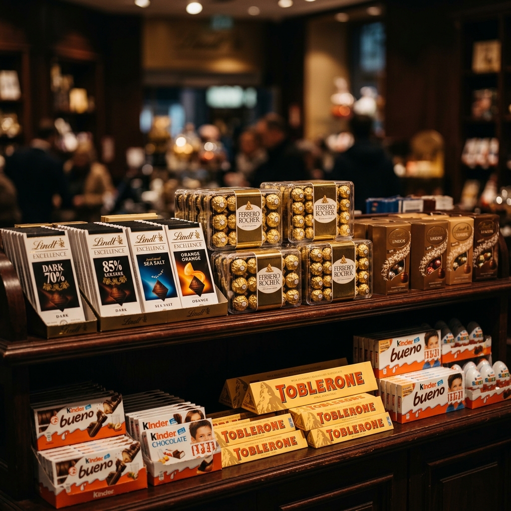 Premium imported chocolates display