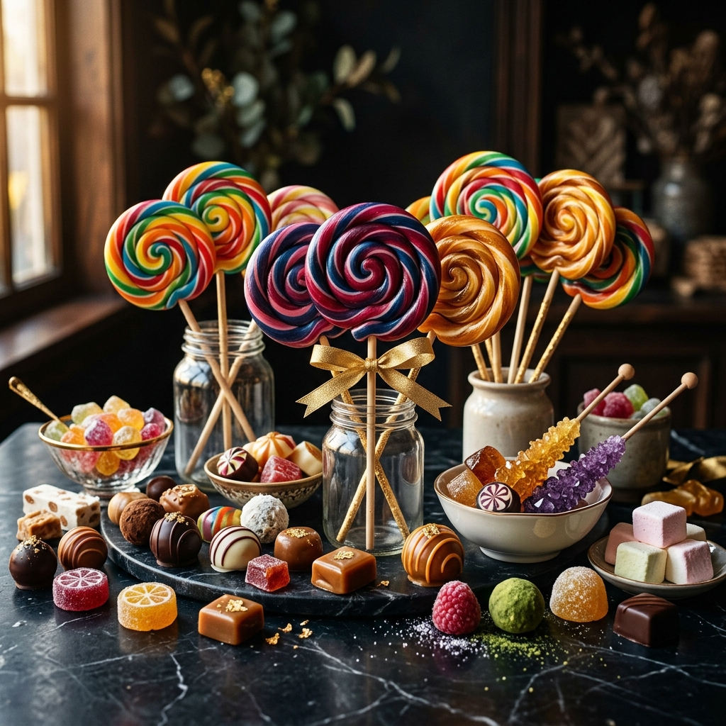 Premium lollipops and candy